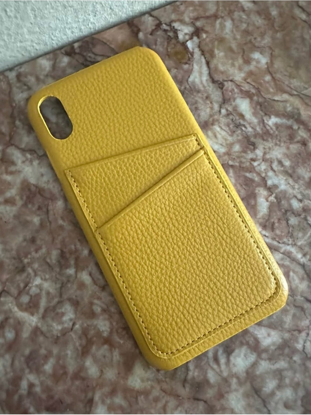 iPhone XS Max mustard yellow wallet case